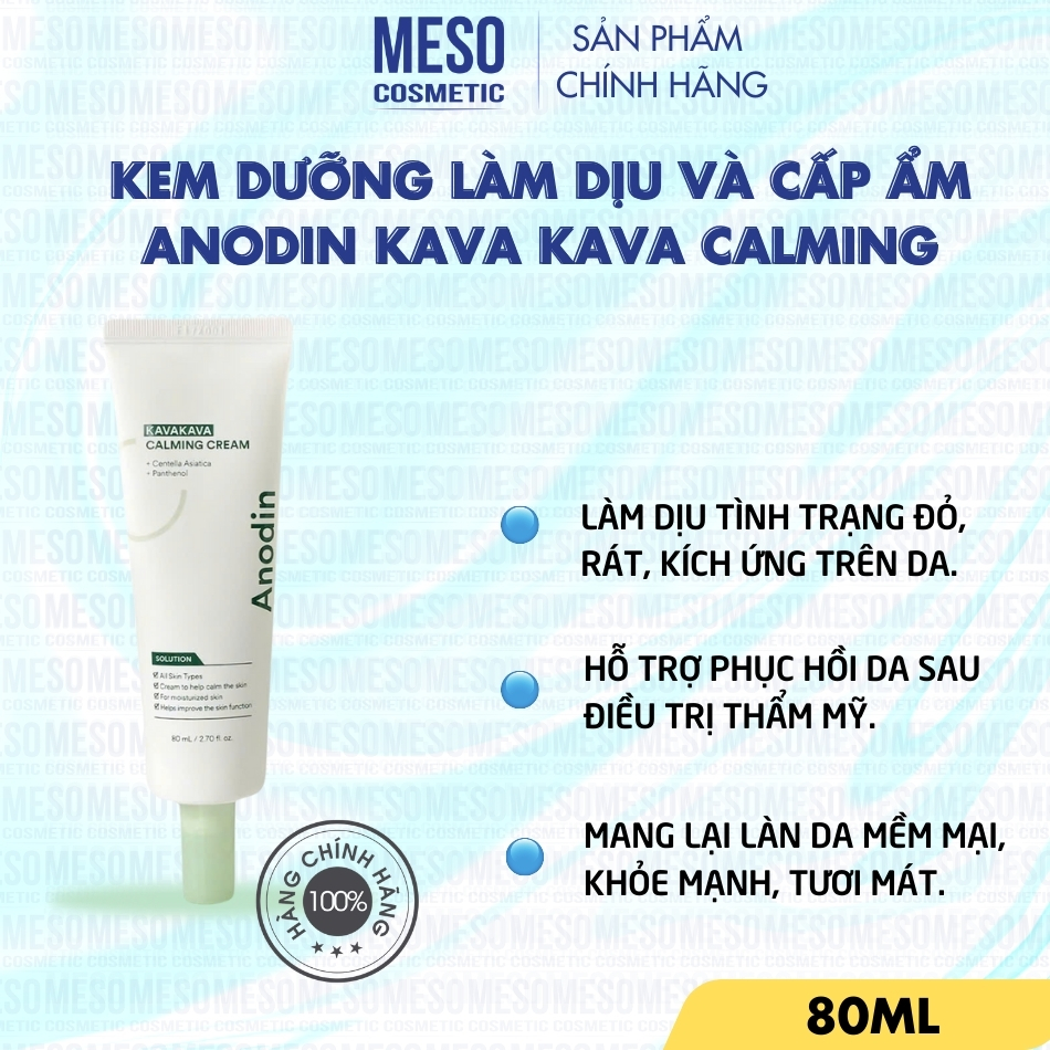 Kem dưỡng làm dịu và cấp ẩm Anodin Kava Kava Calming